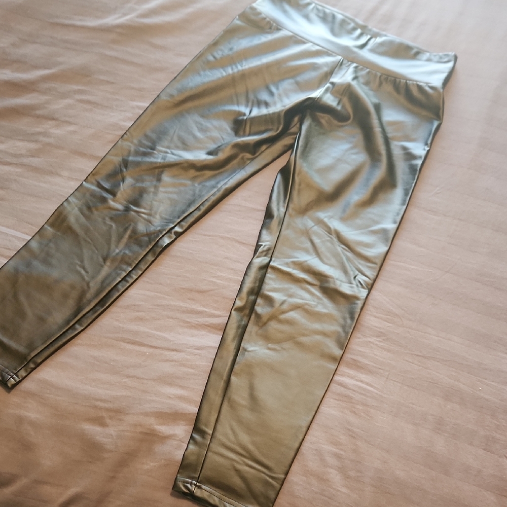 Shein Pleather Tights, Size L